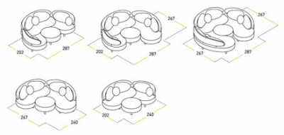 Диваны полукругом «Шенген», фабрика Forma